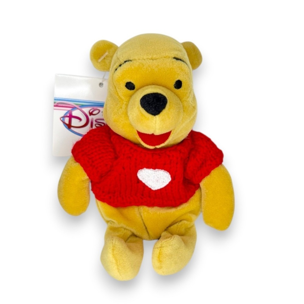 Winnie the Pooh | Cozy Red Sweater | Vintage Disney Store Bean Bag